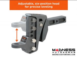 GMC Sierra 3500 - Rebellion XD Adjustable Cushion Hitch Ball Mount - 2" Shank w/ 6- 1/4" Drop